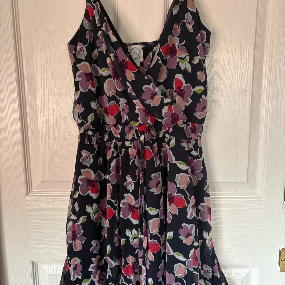 Francesca's Collections Black Floral Mini Dress